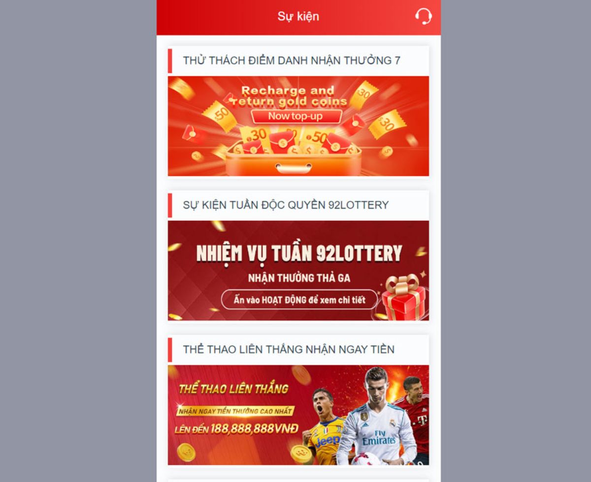 Khuyến mãi 92lottery khủng cho tân thủ
