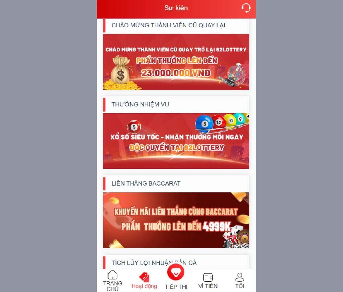 Khuyến mãi 92lottery mừng sinh nhật thành viên